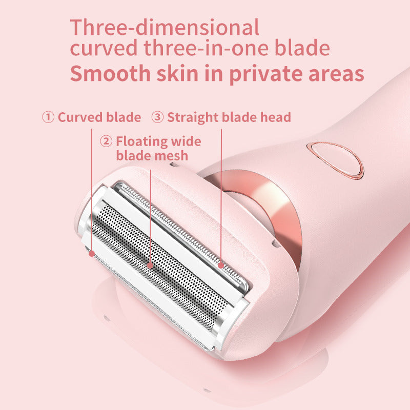 Display screen privates shaver 2-in -1 women's hair trimming whole body