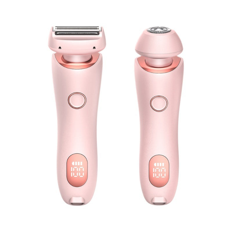 Display screen privates shaver 2-in -1 women's hair trimming whole body